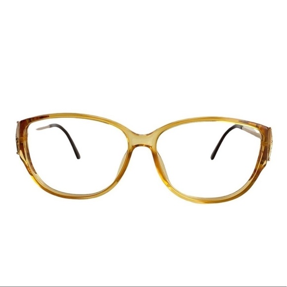 Vintage Christian Dior Oversized Glasses Eyeglass Frames 60s 70s Golden Retro - Picture 1 of 7